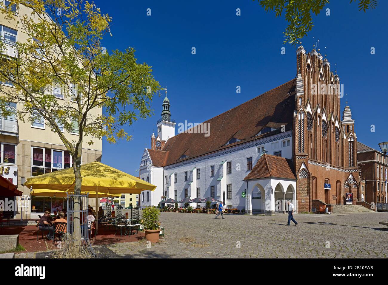 Municipio al mercato di Francoforte (Oder), Brandeburgo, Germania Foto Stock