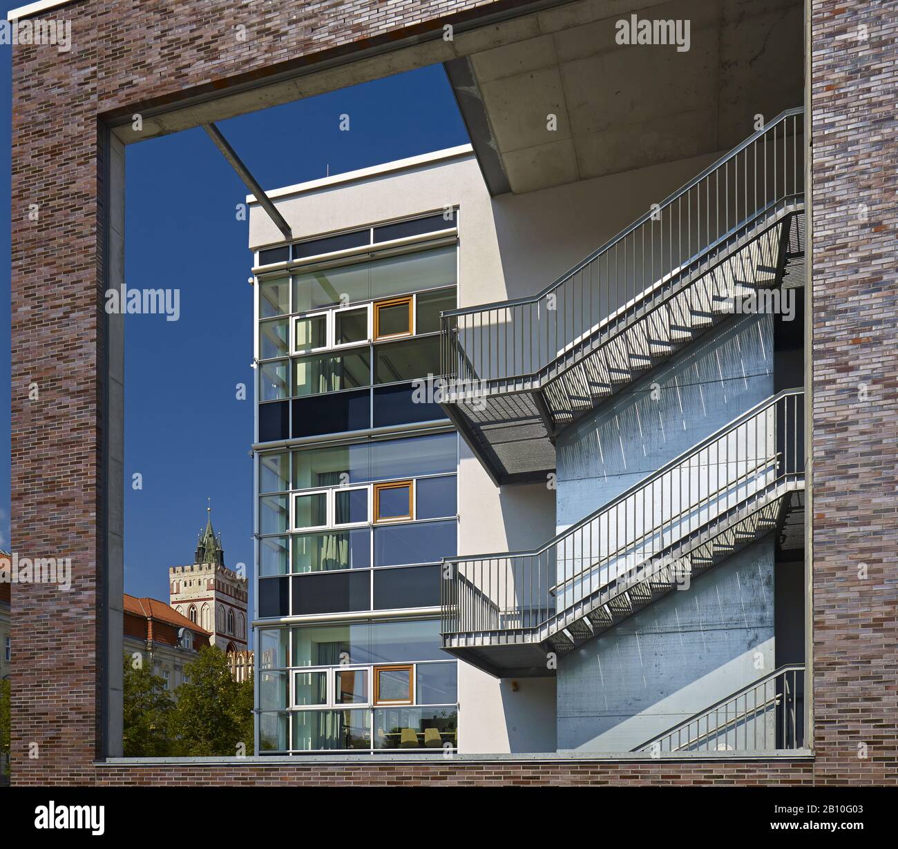 Nuova costruzione dell'Università europea Viadrina a Francoforte (Oder), Brandeburgo, Germania Foto Stock