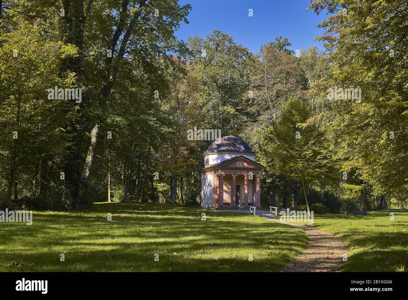 Tempio dell'amicizia nel parco Schönbusch di Aschaffenburg, Bassa Franconia, Baviera, Germania Foto Stock