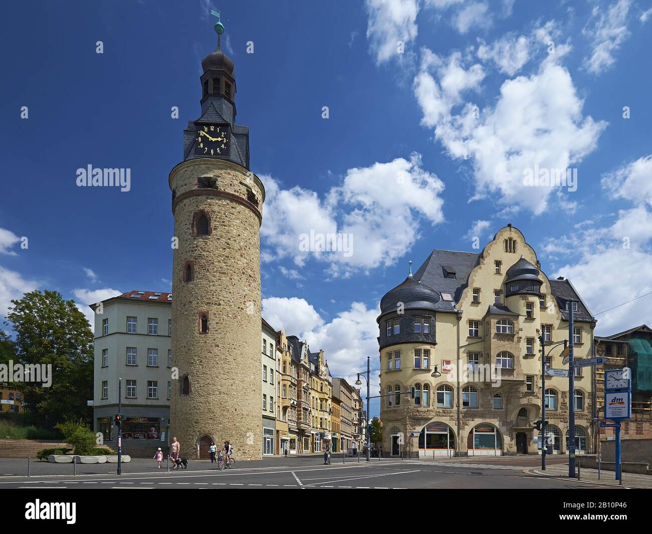 Torre di Lipsia a Hansering a Halle / Saale, Sassonia-Anhalt, Germania Foto Stock