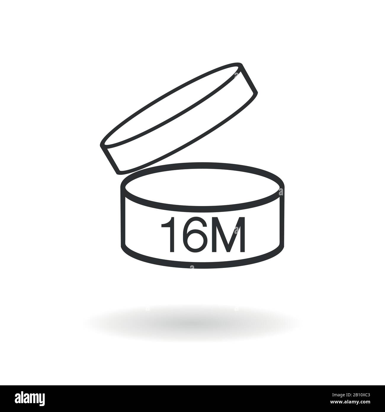 Periodo dopo l'apertura PAO simbolo. Durata utile dei prodotti cosmetici dopo la confezione è aperta segno. Disegno nero icona della pentola con numero di mesi che rappresentano il miglior prima data. Illustrazione Vettoriale