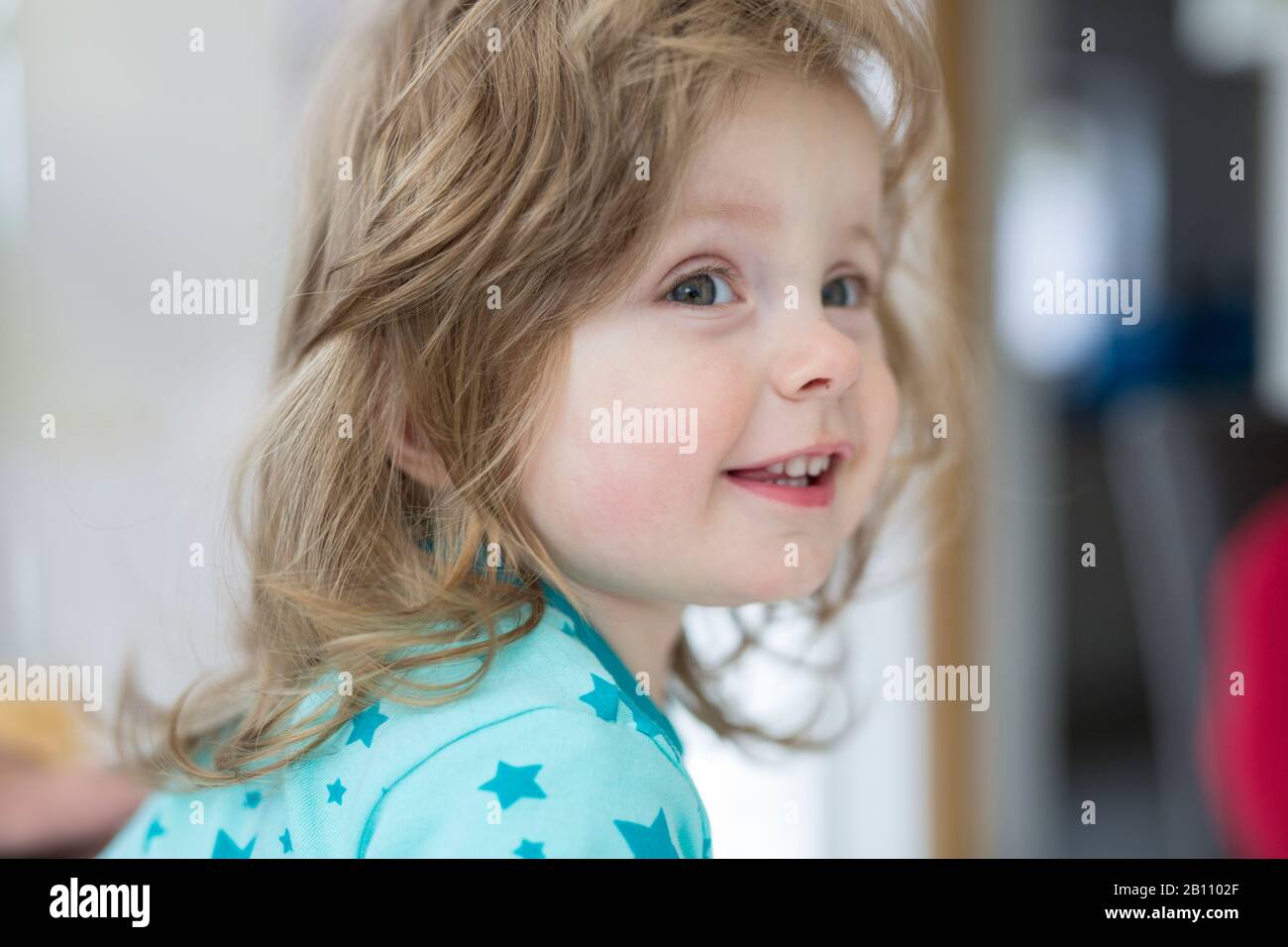 Sorridente bambina Foto Stock