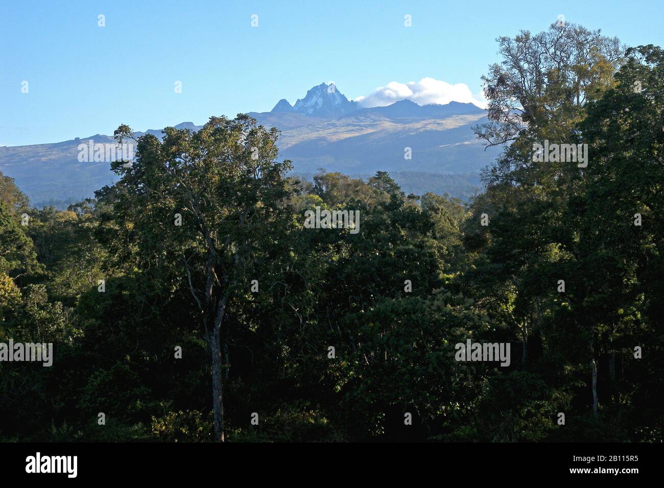 Vista Monte Kenya, Kenya Foto Stock