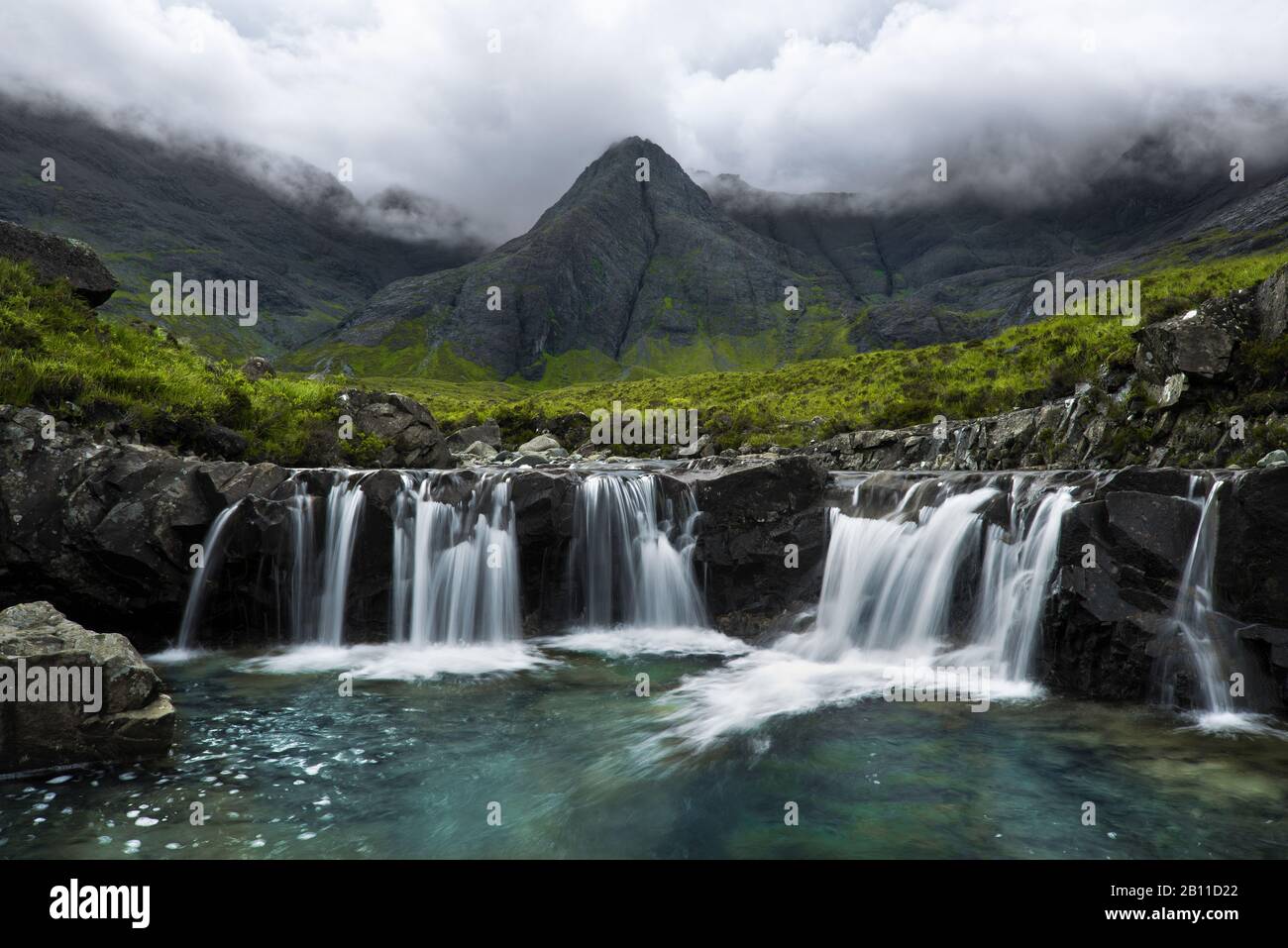 Cascate Fairy Falls, Isola Di Skye, Scozia, Inghilterra, Regno Unito, Europa Foto Stock