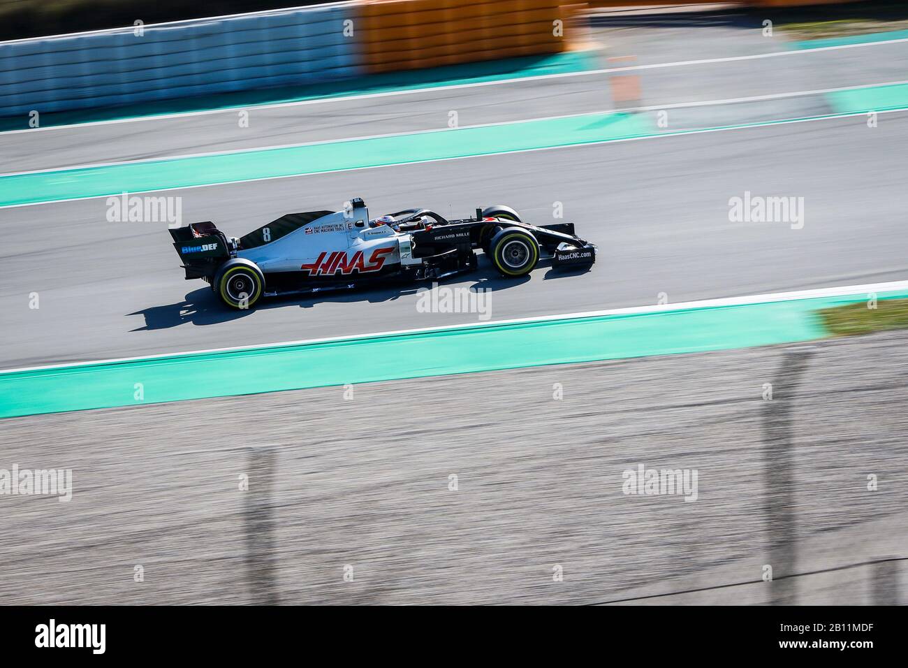 Romain Grosjean guida per IL team HAAS F1 al 2020 F1 Winter Testing sul circuito di Montmelo, Barcellona, Spagna al 21.2.20 Foto Stock