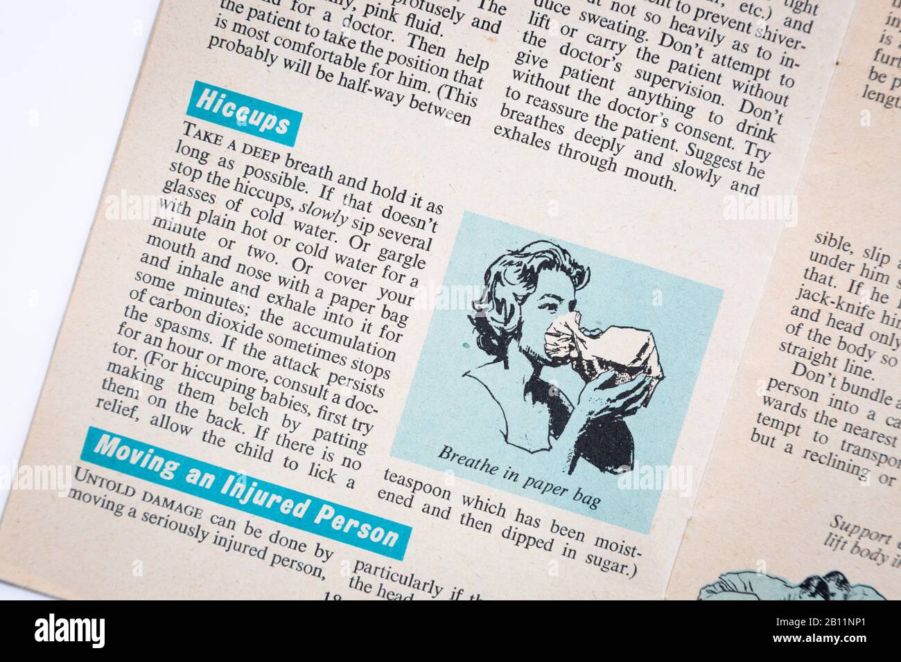 Vecchia Consulenza Di Primo Soccorso, Lettori Digest Foto Stock
