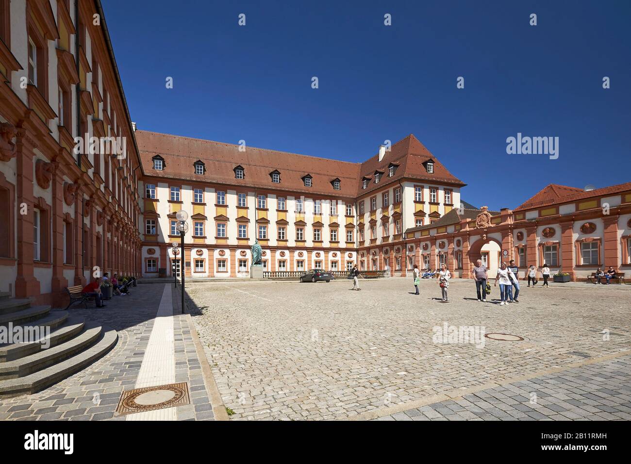 Antico castello sulla Maximilianstraße a Bayreuth, alta Franconia, Germania Foto Stock