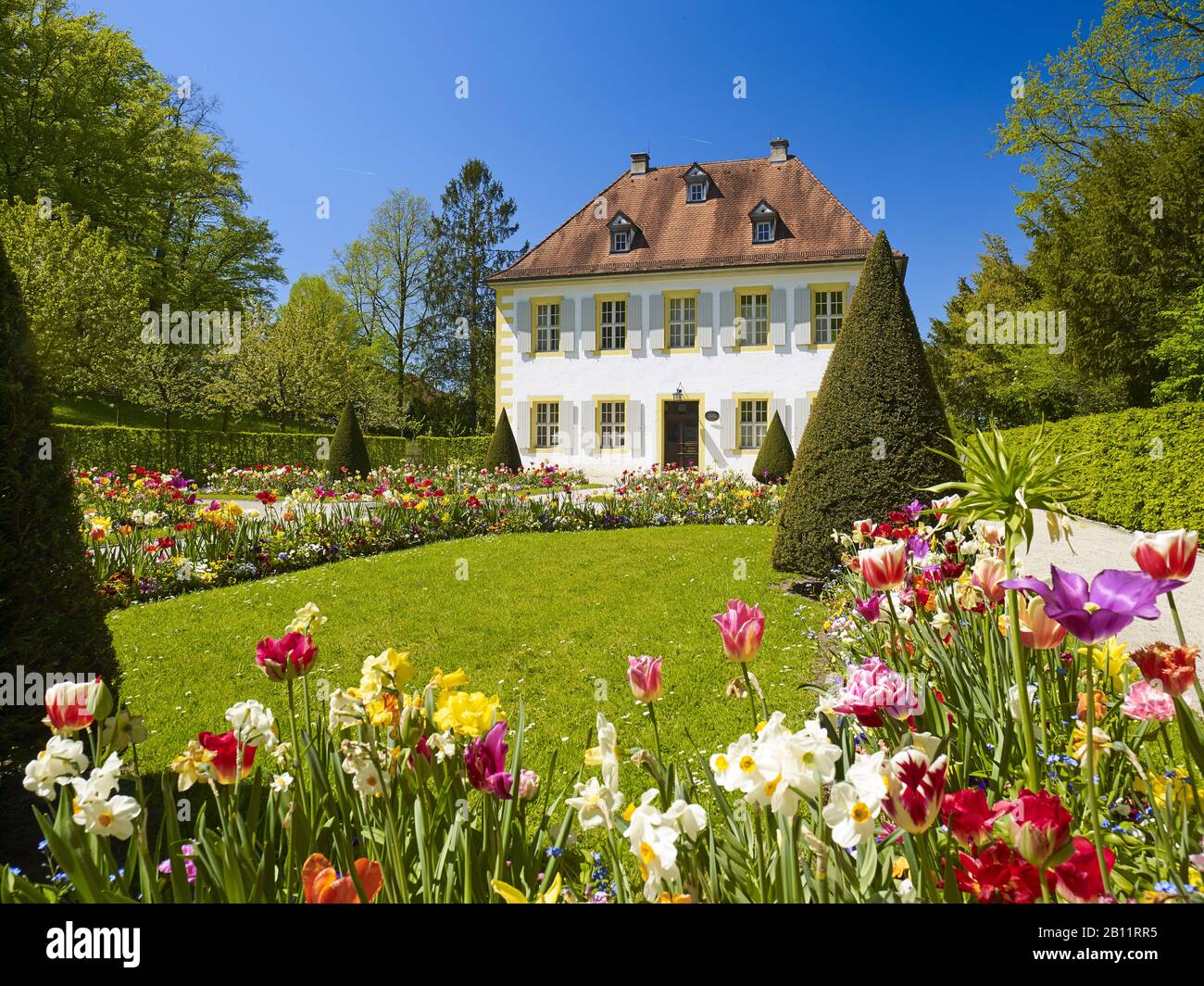Monplaisir all'Hofgarten Hermitage di Bayreuth, alta Franconia, Baviera, Germania Foto Stock