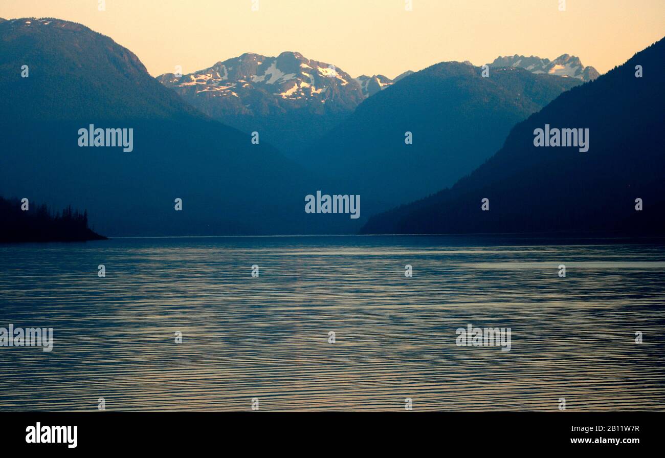 Buttle lago. Strathcona Provincial Park. Isola di Vancouver. British Columbia. Canada Foto Stock