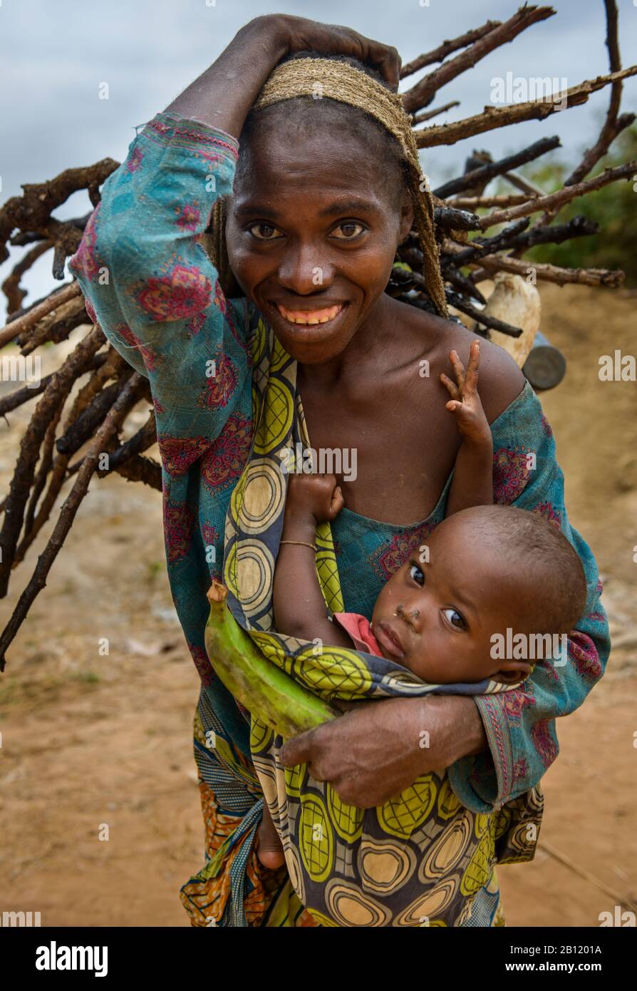 Popolazioni della metà meridionale della Repubblica democratica del Congo, Africa Foto Stock