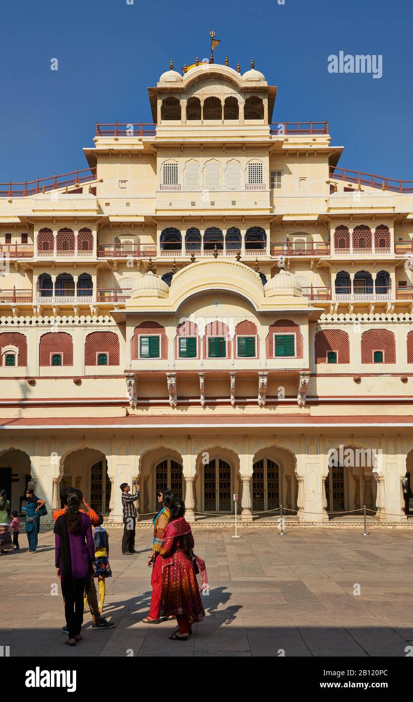 Chandra Mahal Nel Palazzo Di Città, Jaipur, Rajasthan, India Foto Stock