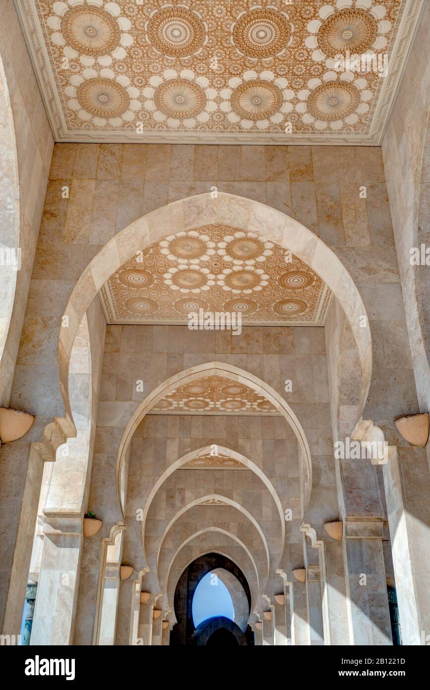 Hasan II Moschea, Casablanca, Marocco Foto Stock