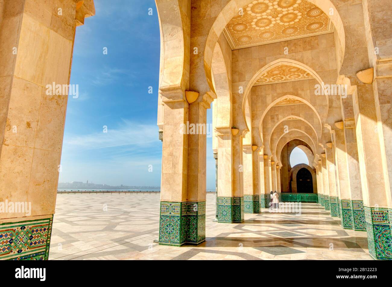 Hasan II Moschea, Casablanca, Marocco Foto Stock