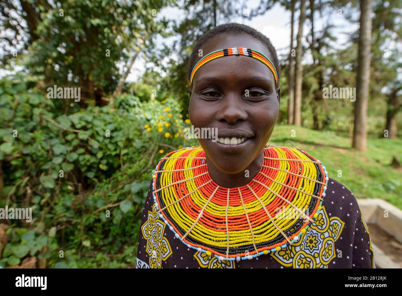 Donna della tribù Pokot, Kenya Foto Stock