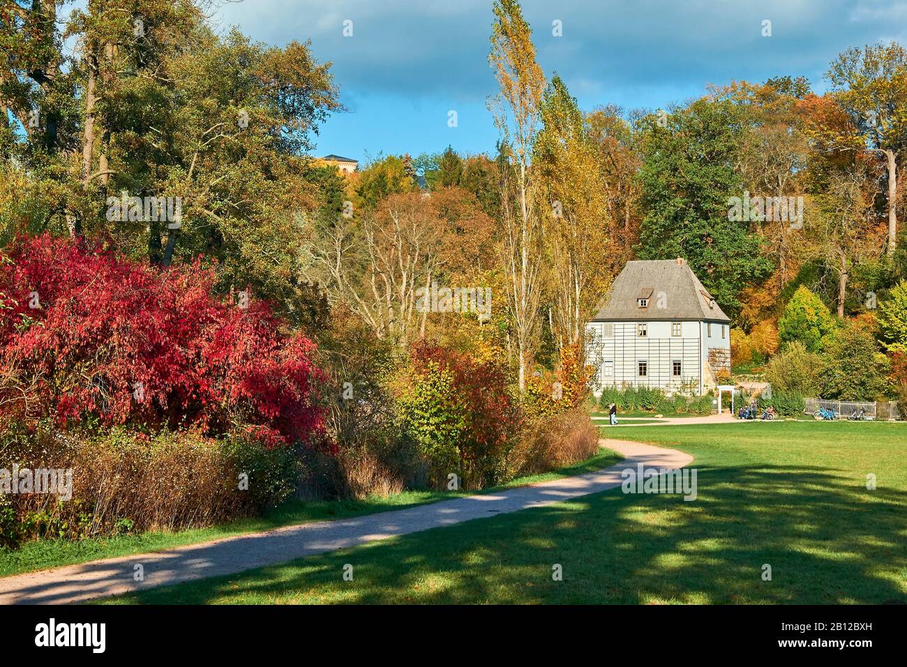 Goethe garden house nel parco all'ILM, Weimar, Turingia, Germania Foto Stock