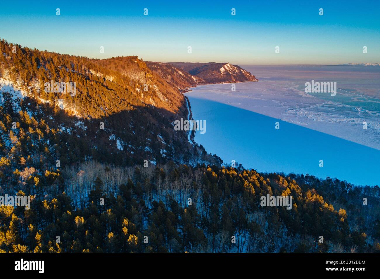 Lago Baikal in inverno, Russia Foto Stock