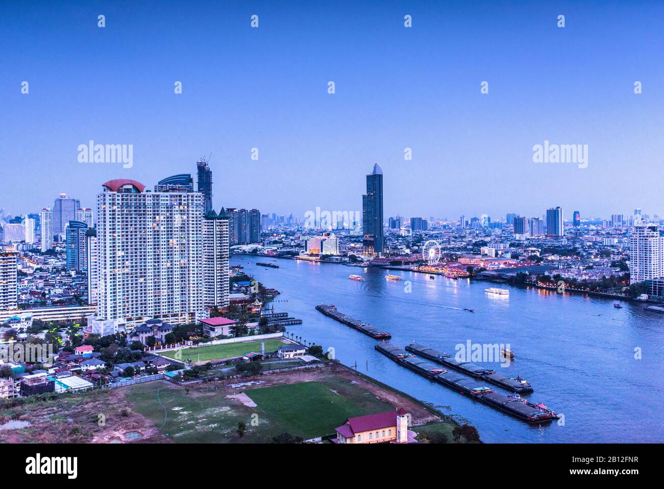 Bangkok nella luce della sera, Thailandia Foto Stock