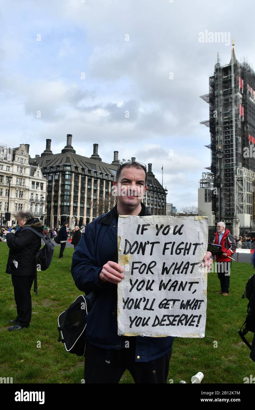 Londra, Regno Unito. 22nd Feb 2020. Londra, Regno Unito. 22nd Feb 2020. Centinaia Di Proteste contro Julian Assange Extradition Free speech non è Un Crimine, il 22th Feb 2020 a Londra, UK Credit: Picture Capital/Alamy Live News Credit: Picture Capital/Alamy Live News Foto Stock