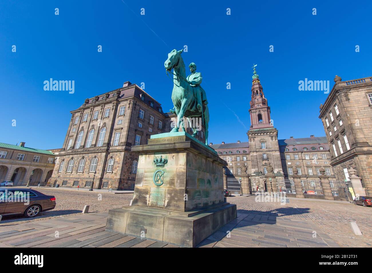 Landmark Christiansborg Palace a Copenhagen Foto Stock