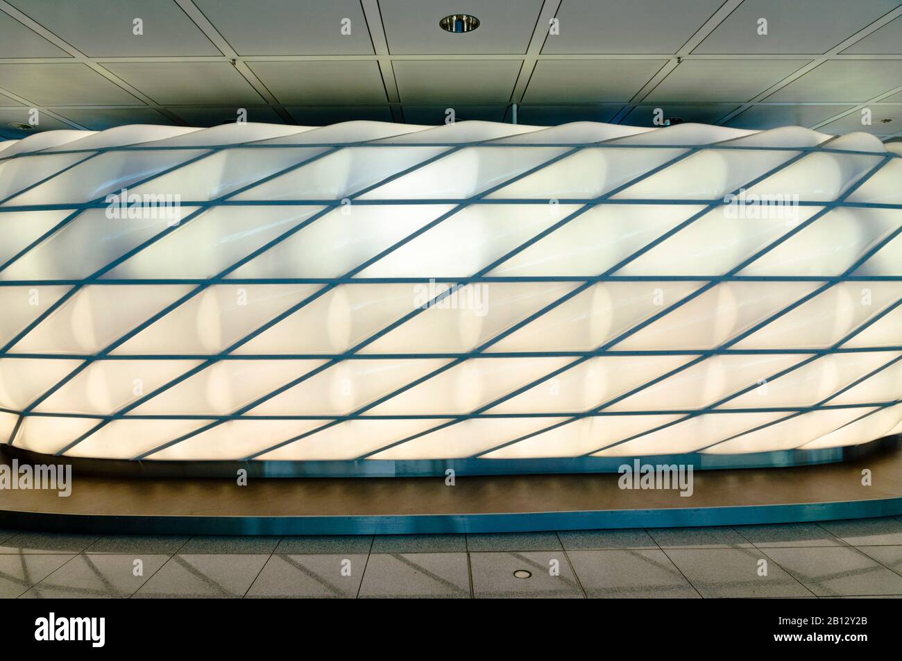 Allianz Arena modello in Monaco di Baviera aeroporto, Baviera ,. Germania, Europa Foto Stock