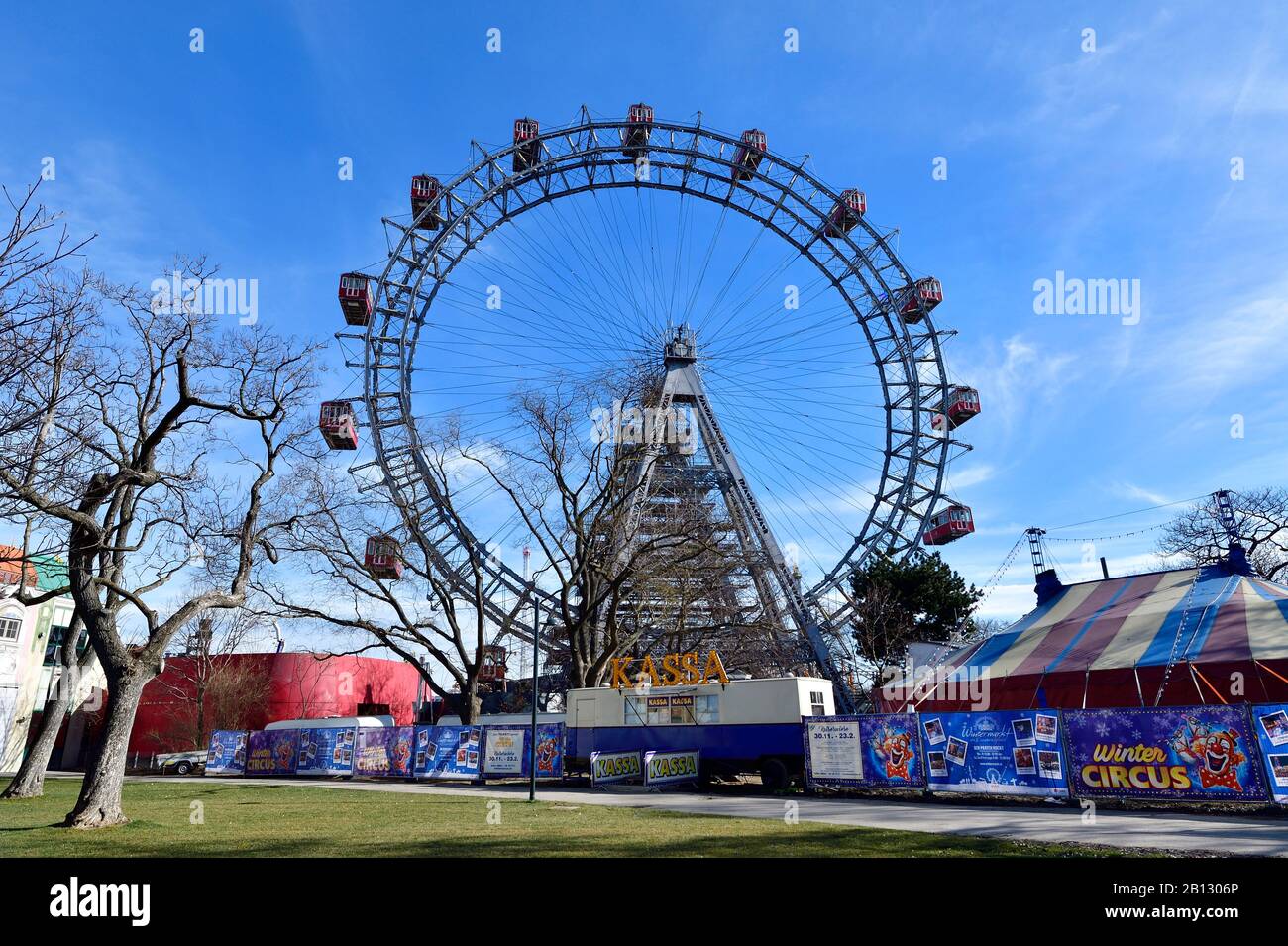 Vienna, Austria, Ferris ruota nel Prater di Vienna Foto Stock