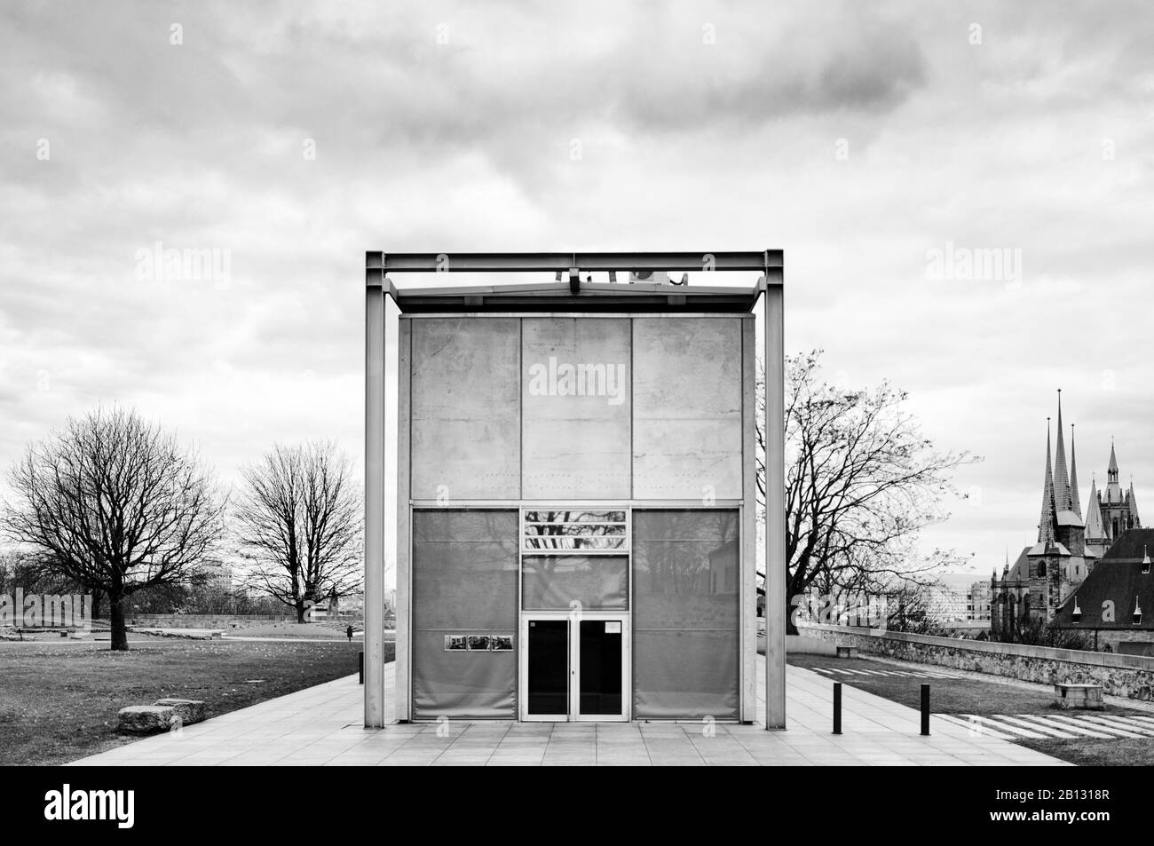 Bar e caffetteria Glashuette sul Petersberg a Erfurt, Turingia, Germania Foto Stock