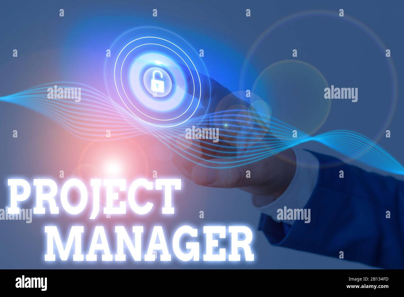 Nota di scrittura che mostra Project Manager. Concetto di business per l'addebito complessivo della pianificazione e dell'esecuzione di un progetto Foto Stock