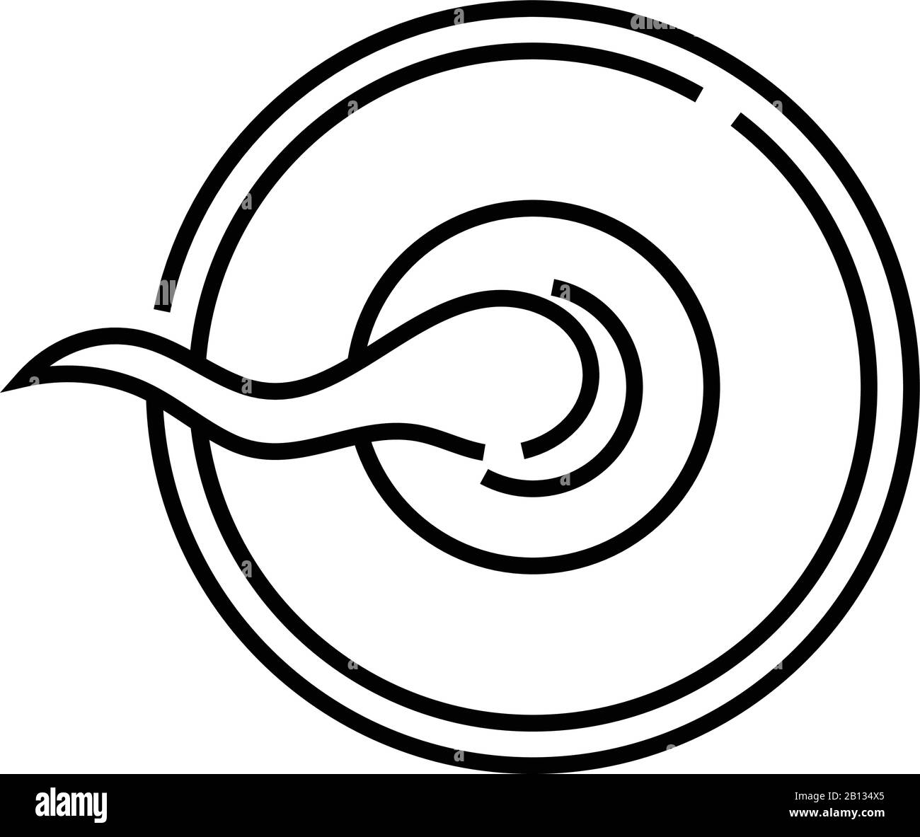 Concependo l'icona della linea, il simbolo del concetto, l'illustrazione del vettore del contorno, il simbolo lineare. Illustrazione Vettoriale