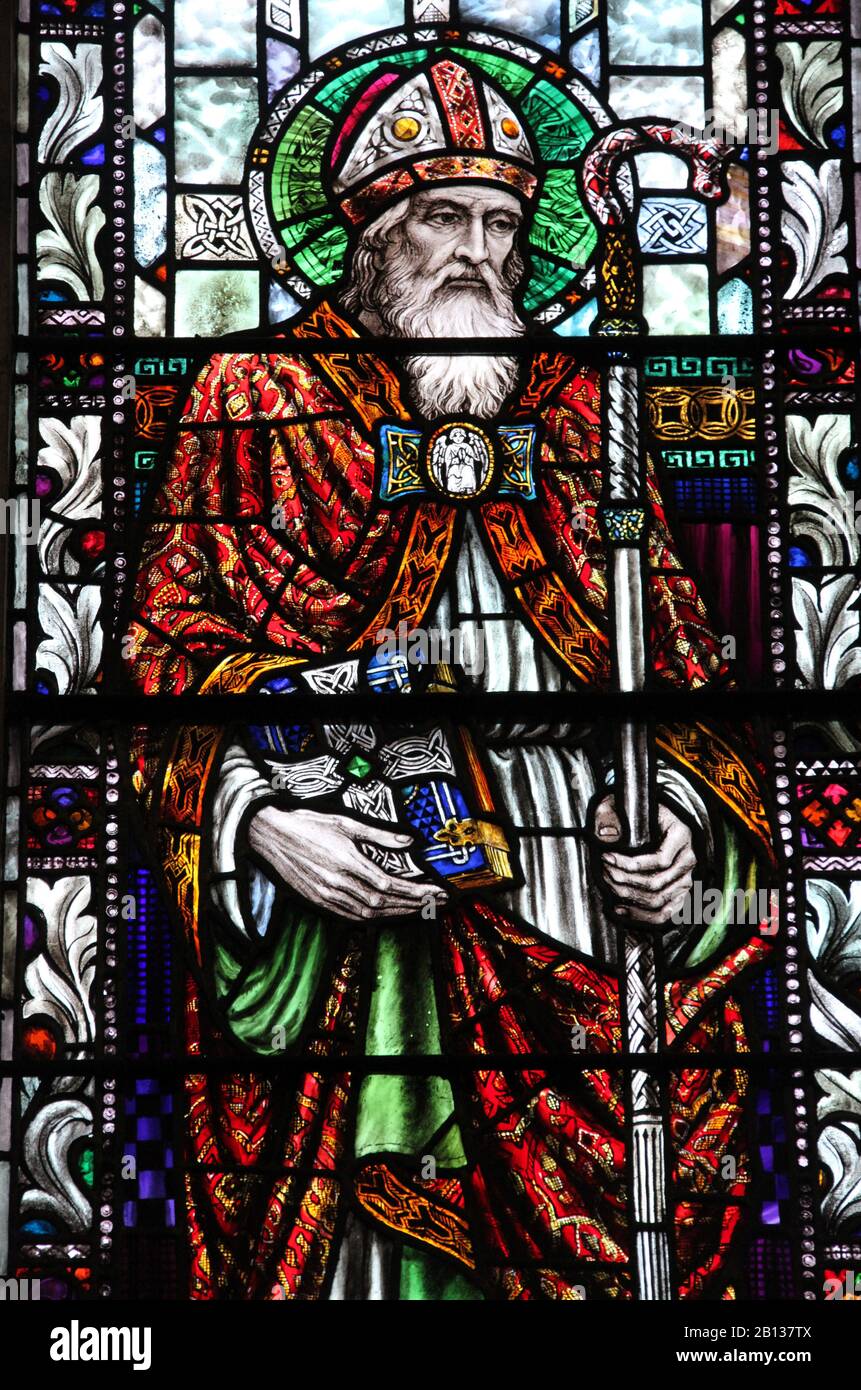 Saint Fachtna di Ross vetrate nella Cappella Honan a Cork Foto Stock