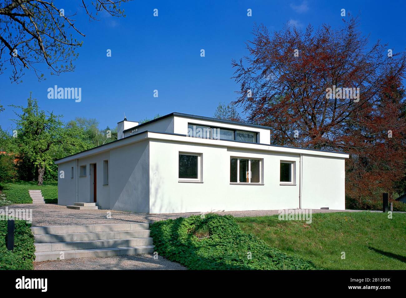 Haus am Horn, modello casa del Bauhaus, 1920-22 di Georg Muche, Weimar, Turingia, Germania Foto Stock