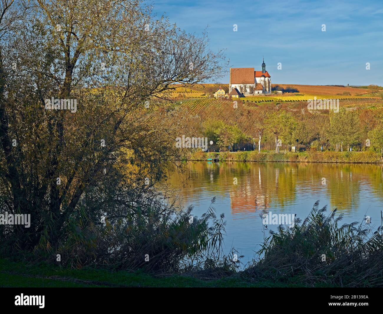 Chiesa di Maria nel vigneto, Volkach sul meno, Bassa Franconia, Baviera, Germania Foto Stock