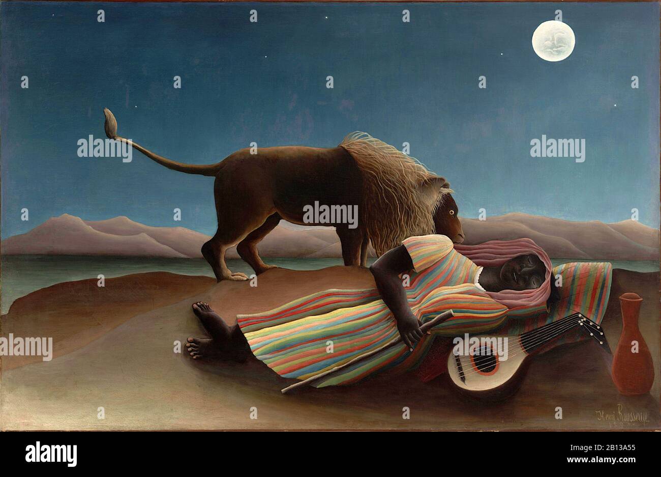 Sleeping Gypsy da Henri Rousseau, 1897 - molto alta qualità e risoluzione di immagine Foto Stock