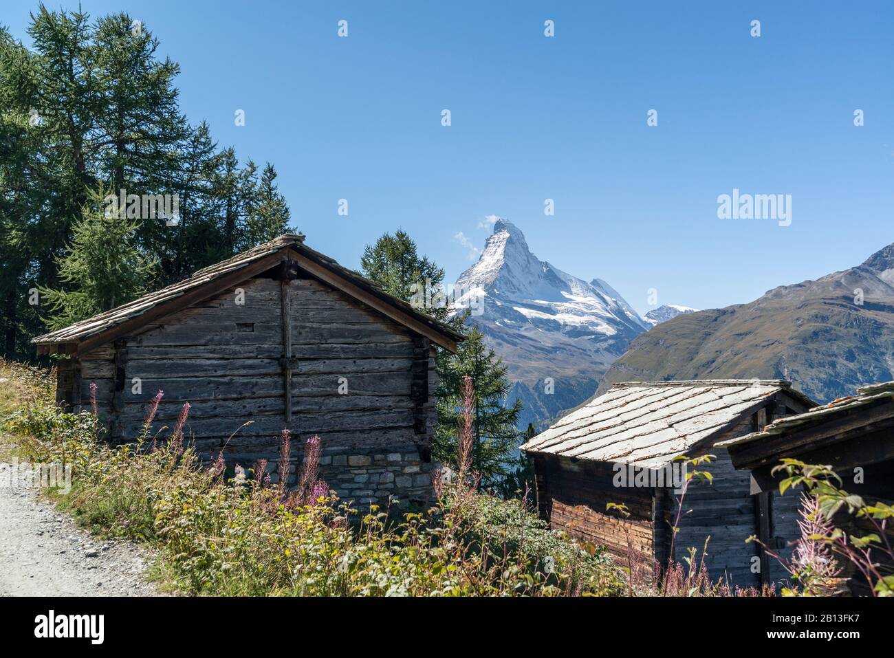 Il Cervino Con Tufteren, Zermatt, Svizzera Foto Stock
