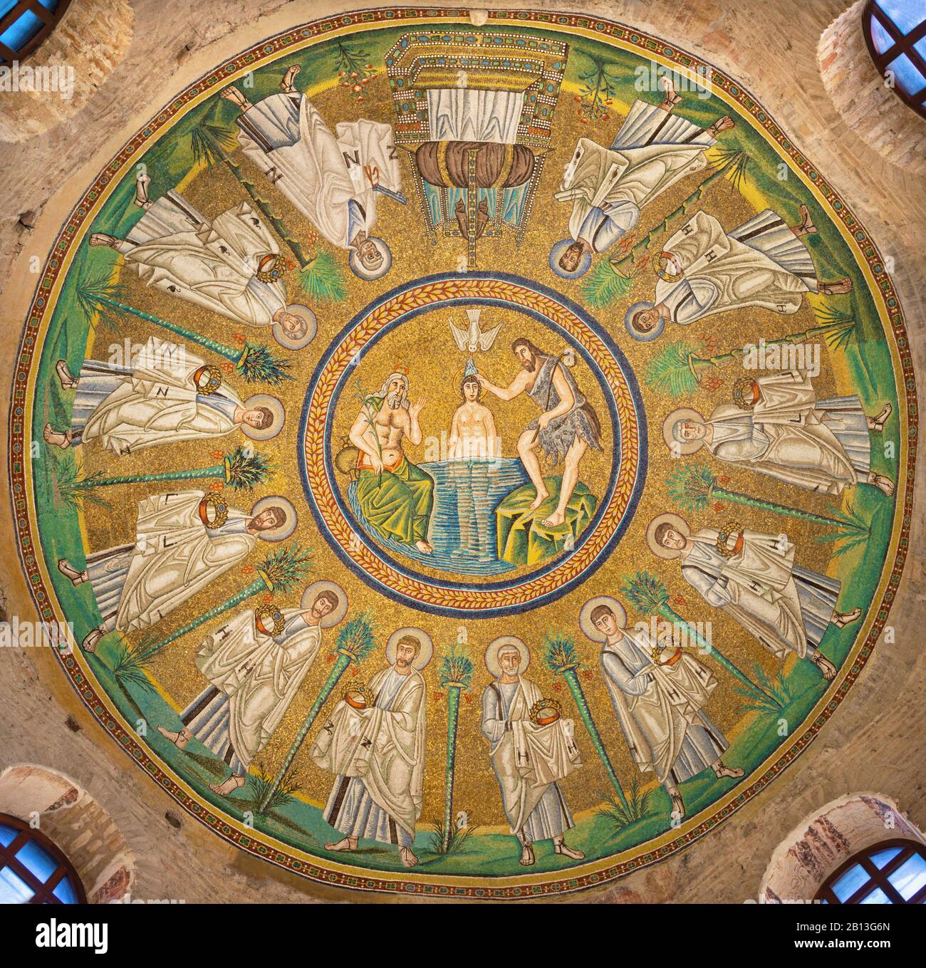 Weekino Calamita da frigorifero a mosaico da soffitto con Basilica di Ravenna Italia, souvenir da viaggio, collezione città, 3D, in cristallo, adesivo forte per frigorifero