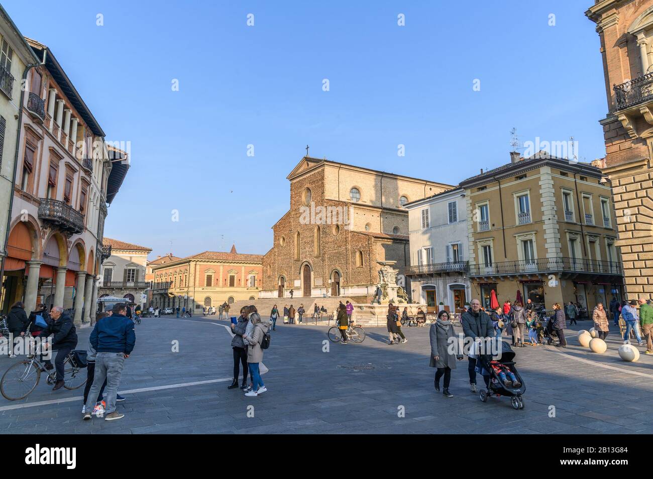 Piazza Del Popolo / Piazza Della Libertà, Faenza, Emilia Romagna, Italia Foto Stock