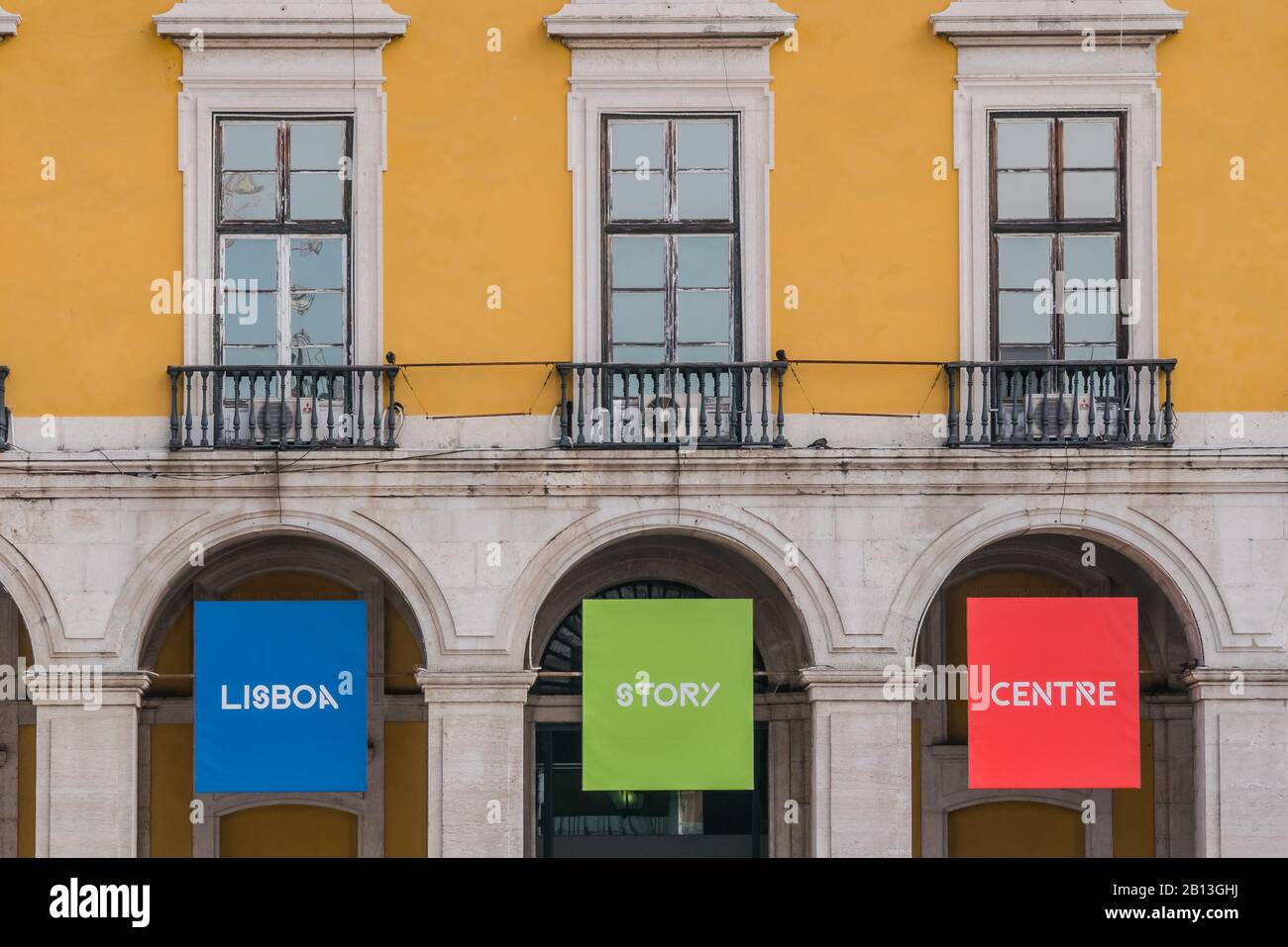Lisboa Storia Museo Centro, Piazza del Commercio, Lisbona, Portogallo Foto Stock