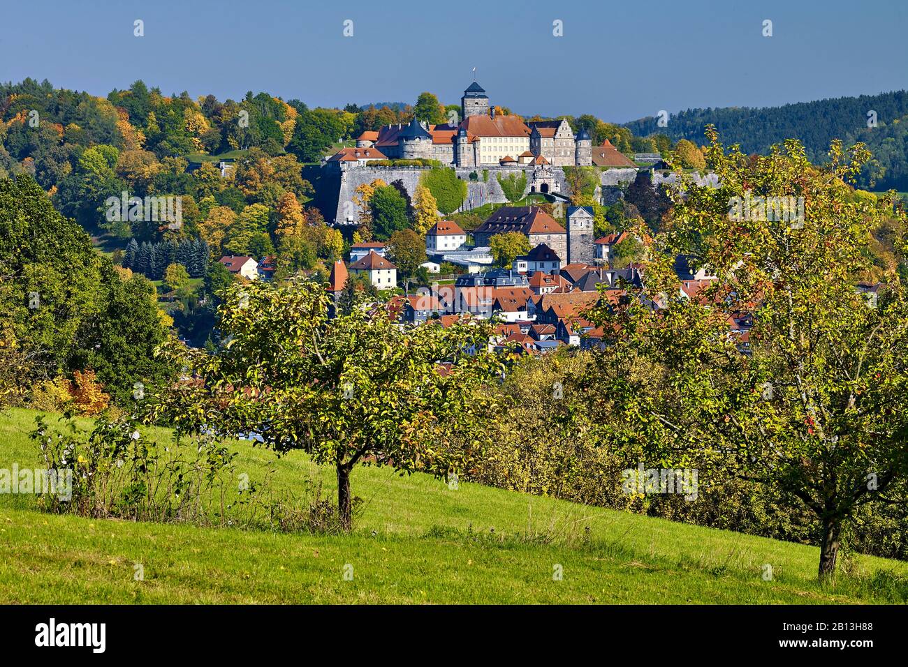 Fortezza Rosenberg In Kronach, Alta Franconia, Baviera, Germania Foto Stock