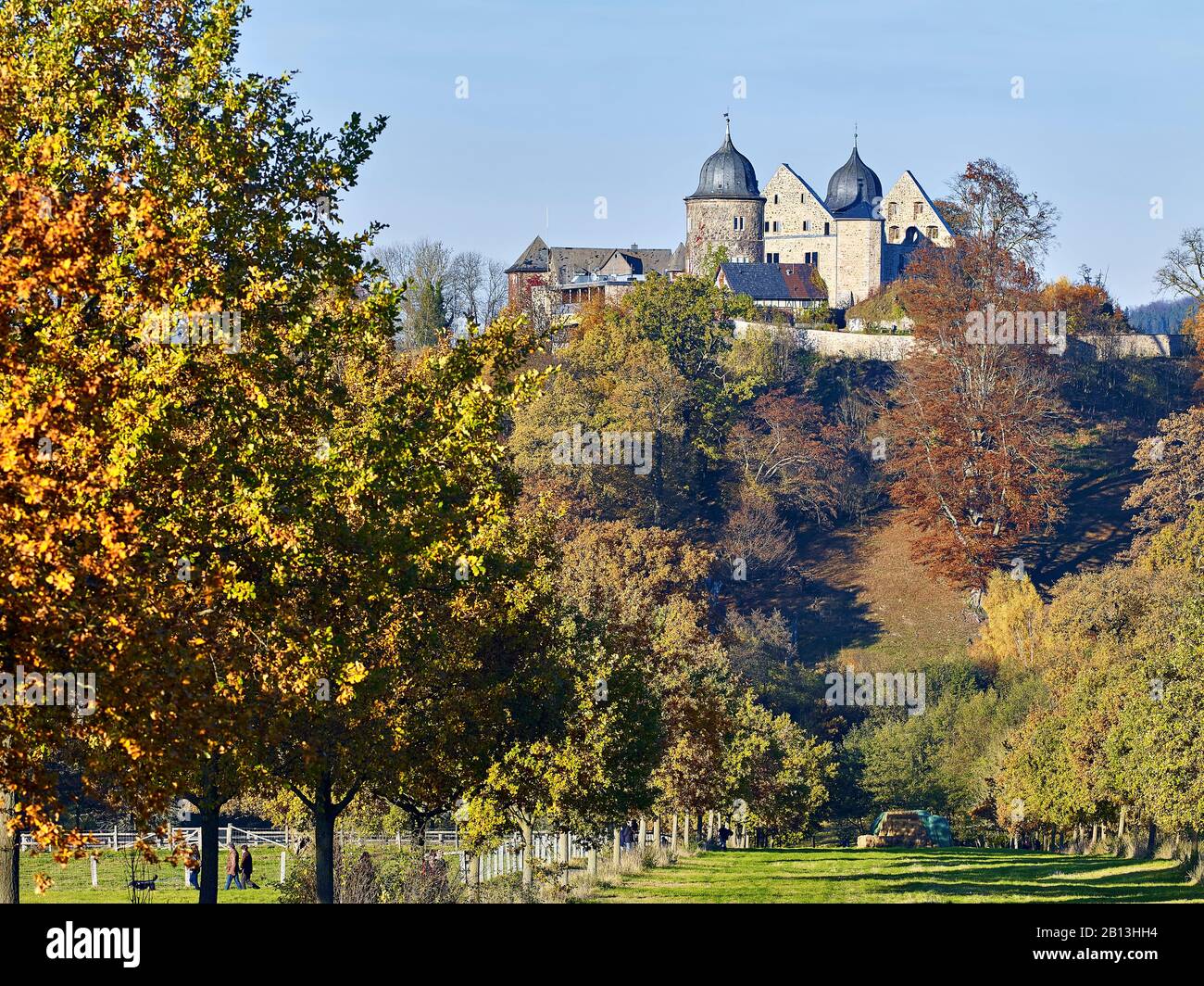 Sleeping Beauty Castle Sababurg, Hofgeismar, Hesse, Germania Foto Stock