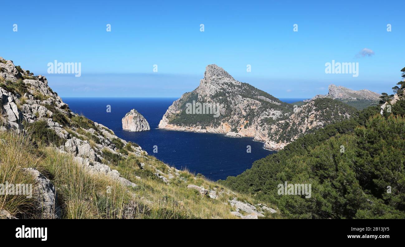 Cap De Formentor, Spagna, Isole Baleari, Maiorca, Ille Colomer Foto Stock