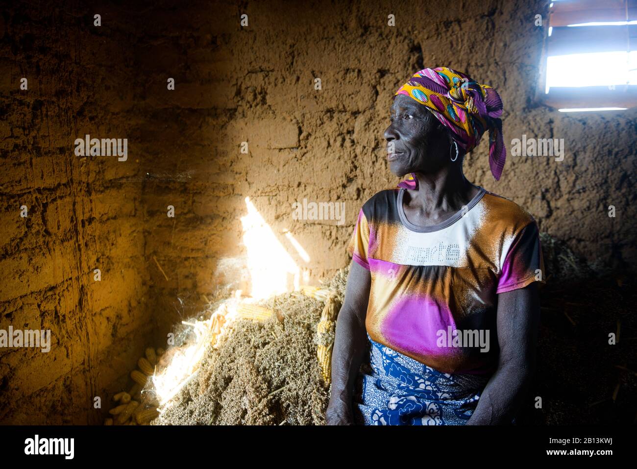 Vita rurale in un villaggio Gourmatiche, Burkina Faso Foto Stock