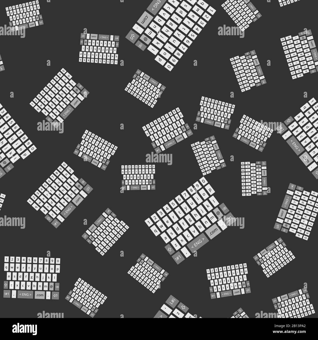 Sequenza continua della tastiera dello smartphone sul nero Illustrazione Vettoriale Sequenza continua della tastiera dello smartphone sul nero Illustrazione Vettoriale