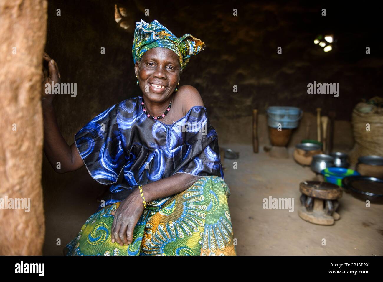 La vita del villaggio nelle zone rurali del Mali, Foto Stock