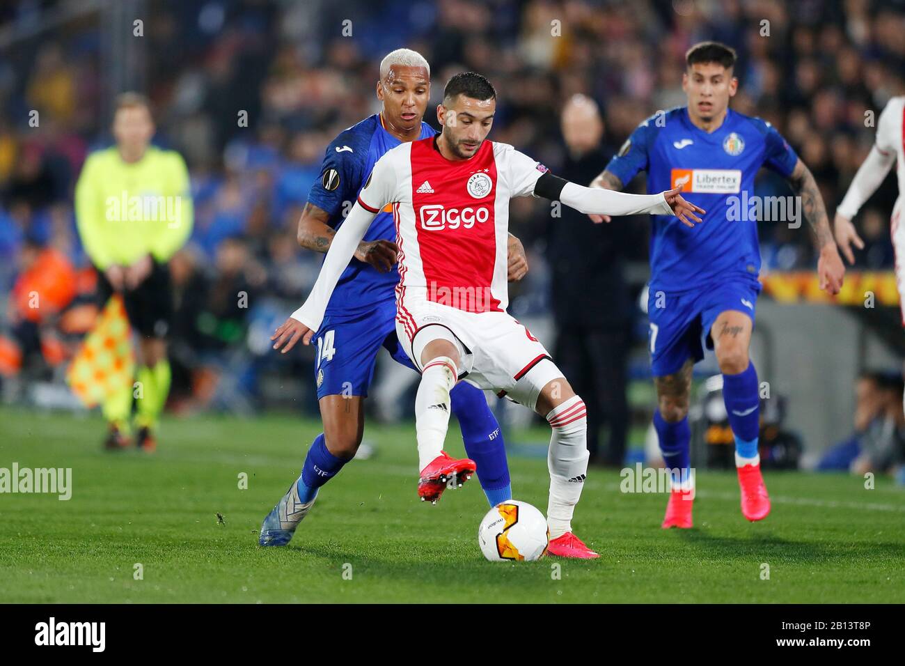 Hakim Ziyech (Ajax), 20 FEBBRAIO 2020 - Calcio / Calcio : UEFA Europa League round di 32 1st tappa tra Getafe CF 2-0 AFC Ajax al Coliseum Alfonso Perez a Getafe, Spagna. (Foto di Mutsu Kawamori/AFLO) Foto Stock