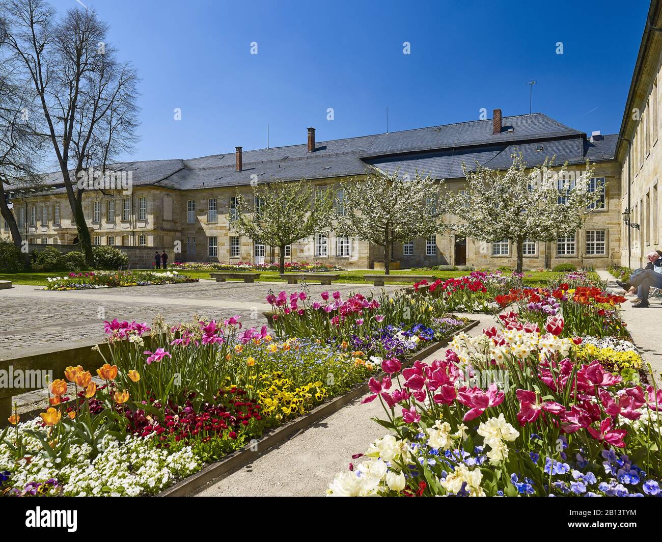 Hoheitengärtlein A New Palace A Bayreuth, Alta Franconia, Germania Foto Stock