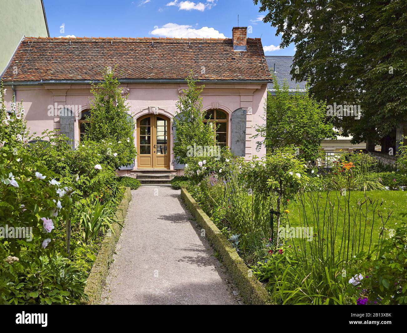 Giardino Biedermeier Da Kirms-Krackow House,Weimar,Turingia,Germania Foto Stock