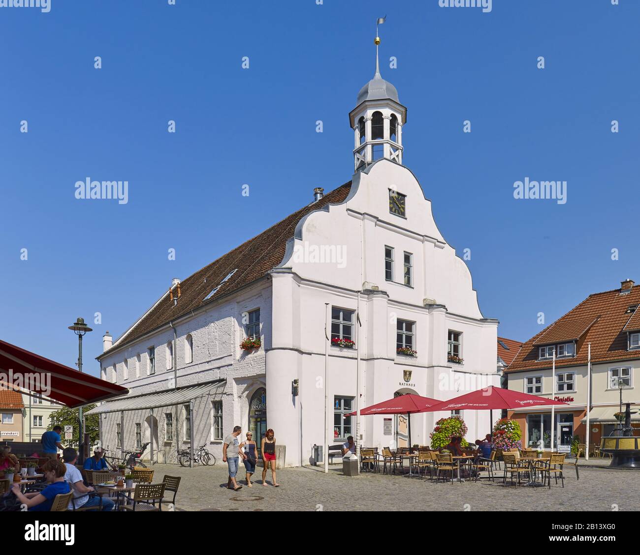 Vecchio Municipio A Wolgast, Mecklenburg-Vorpommern, Germania Foto Stock