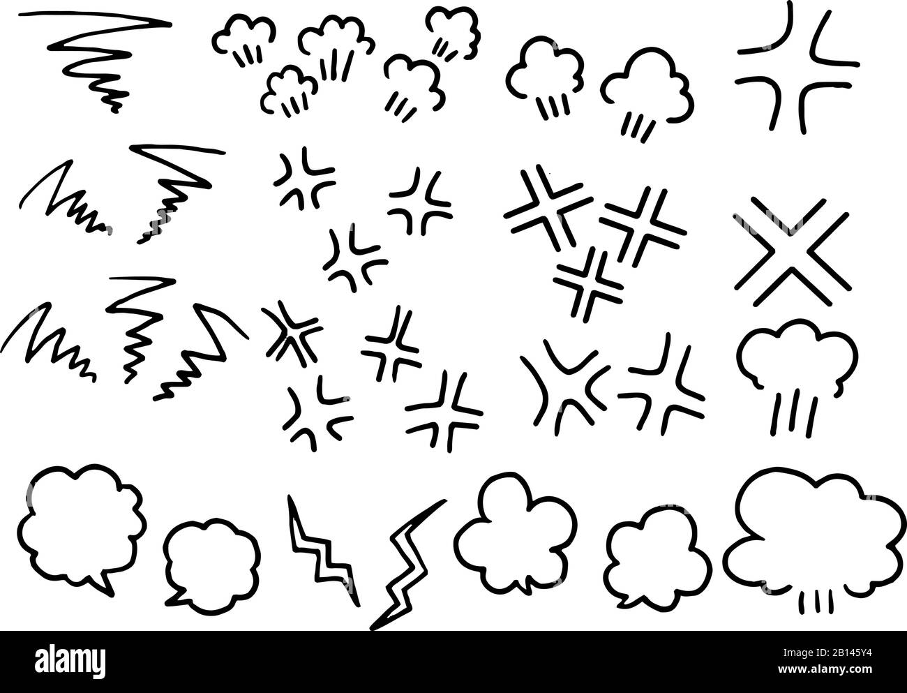 Questa è un'illustrazione Della Variazione del marchio di rabbia scritto a mano Illustrazione Vettoriale