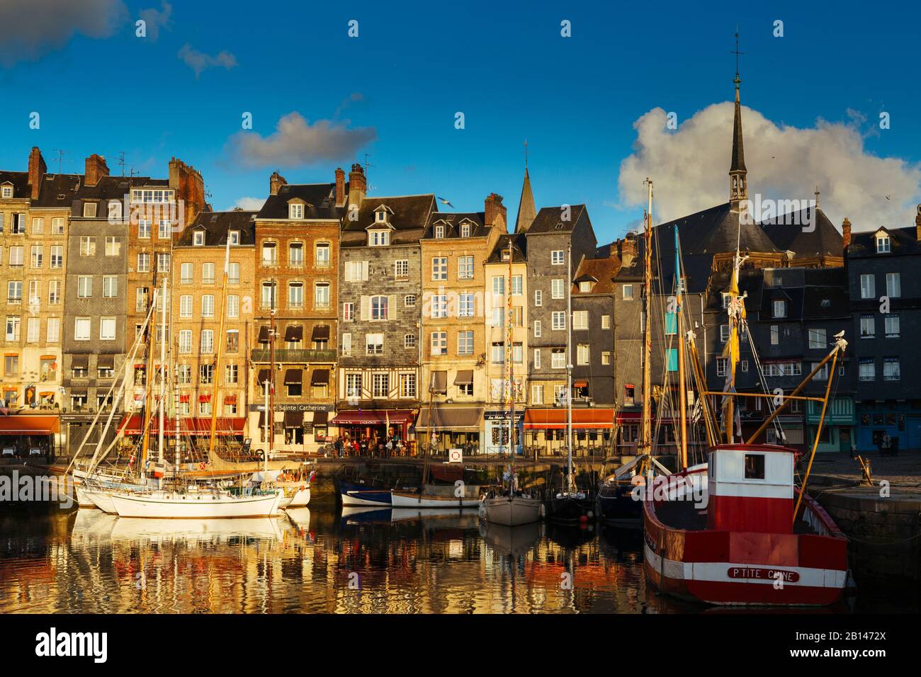 Piccola città portuale di le Havre in Normandia, Francia Foto Stock