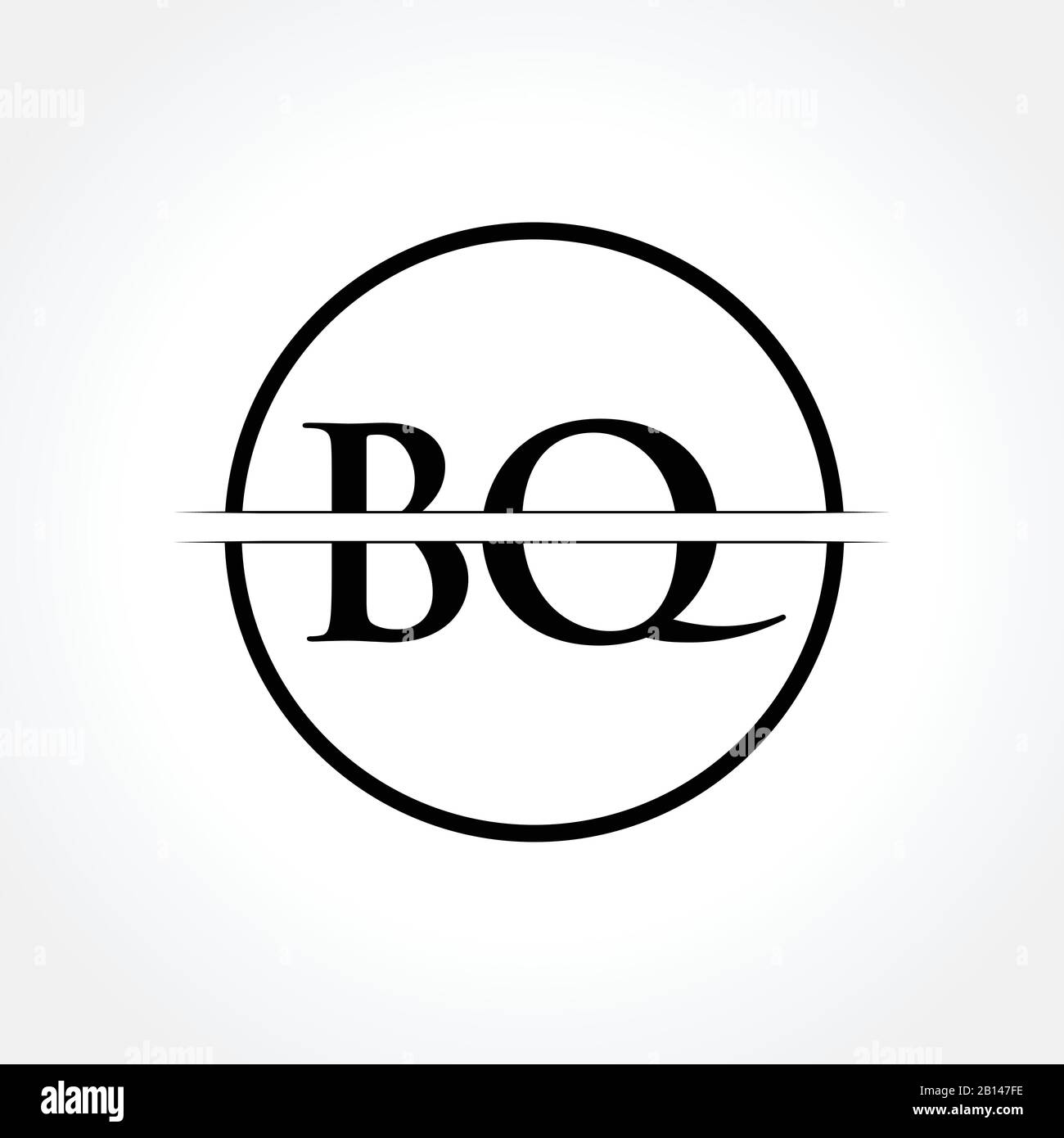 Logo Iniziale Della Lettera Bq Con Modello Vettoriale Per La Tipografia Creativa Di Un'Azienda Moderna. Creative Abstract Letter Bq Logo Design Illustrazione Vettoriale