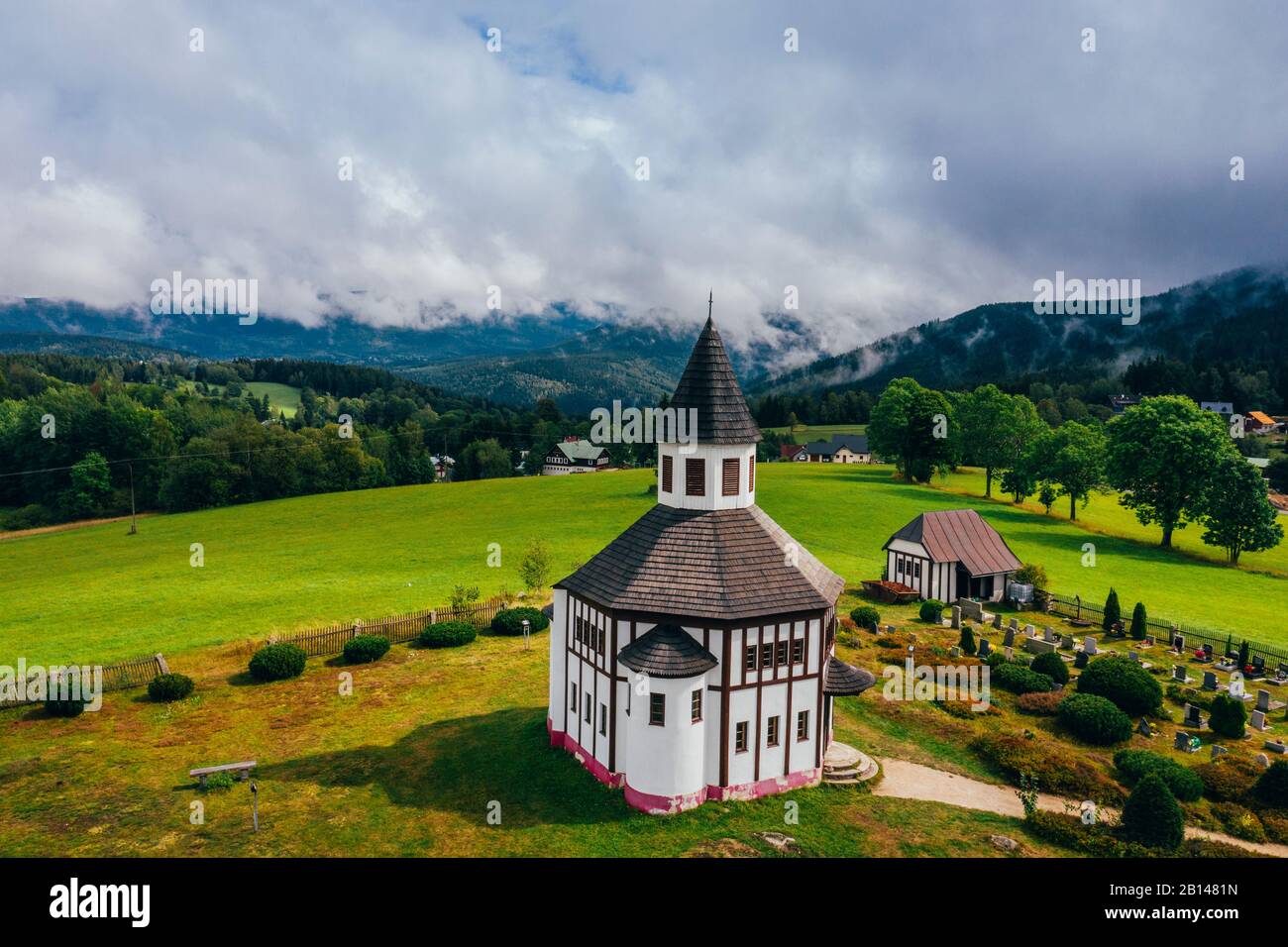 Chiesa Di Korenov Nella Repubblica Ceca (Monti Giganti) Foto Stock